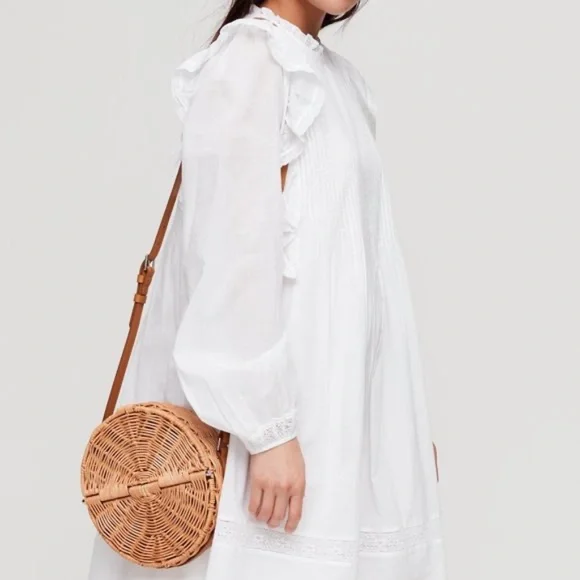 Aritzia Auxiliary Provence Wicker Bag (Brown/ Black) - Picture 5 of 8